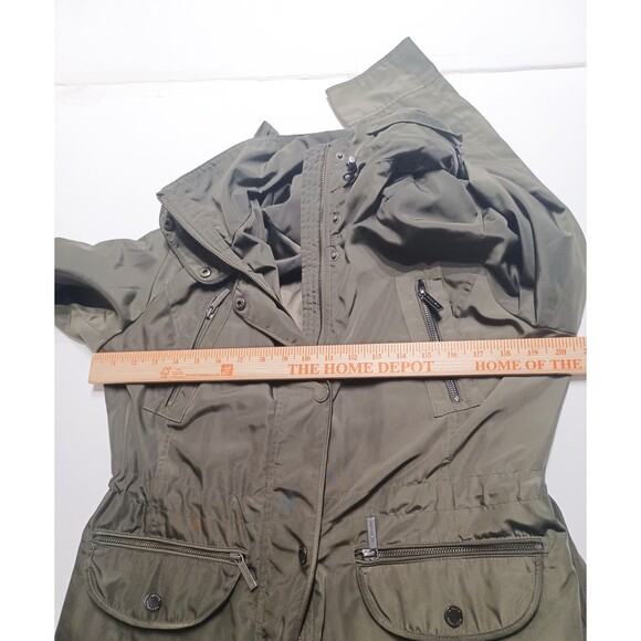 Michael Kors Hooded Anorak, Green Water Resistant Women's Jacket size M - Picture 12 of 14